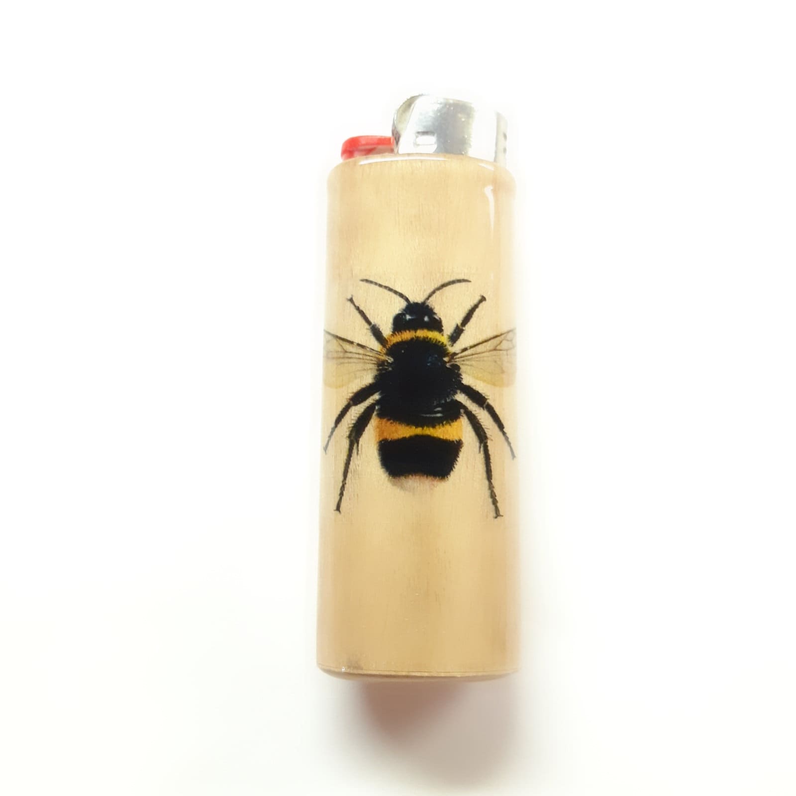 Bumblebee Bee Bombus Fits Bic Lighters Wood Holder Cover Sleeve Case