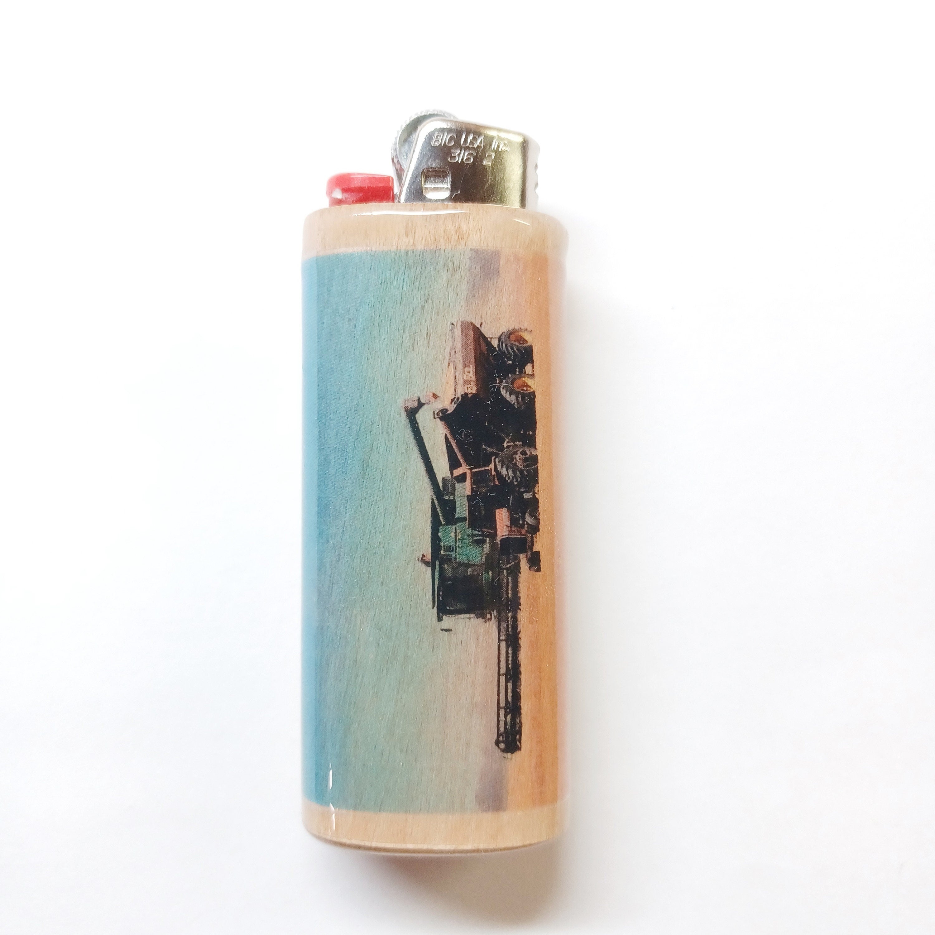 Lighter with a design on a white background