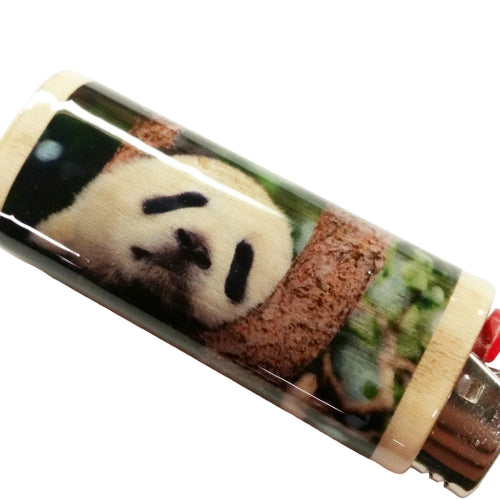 Lighter with a panda design on a white background