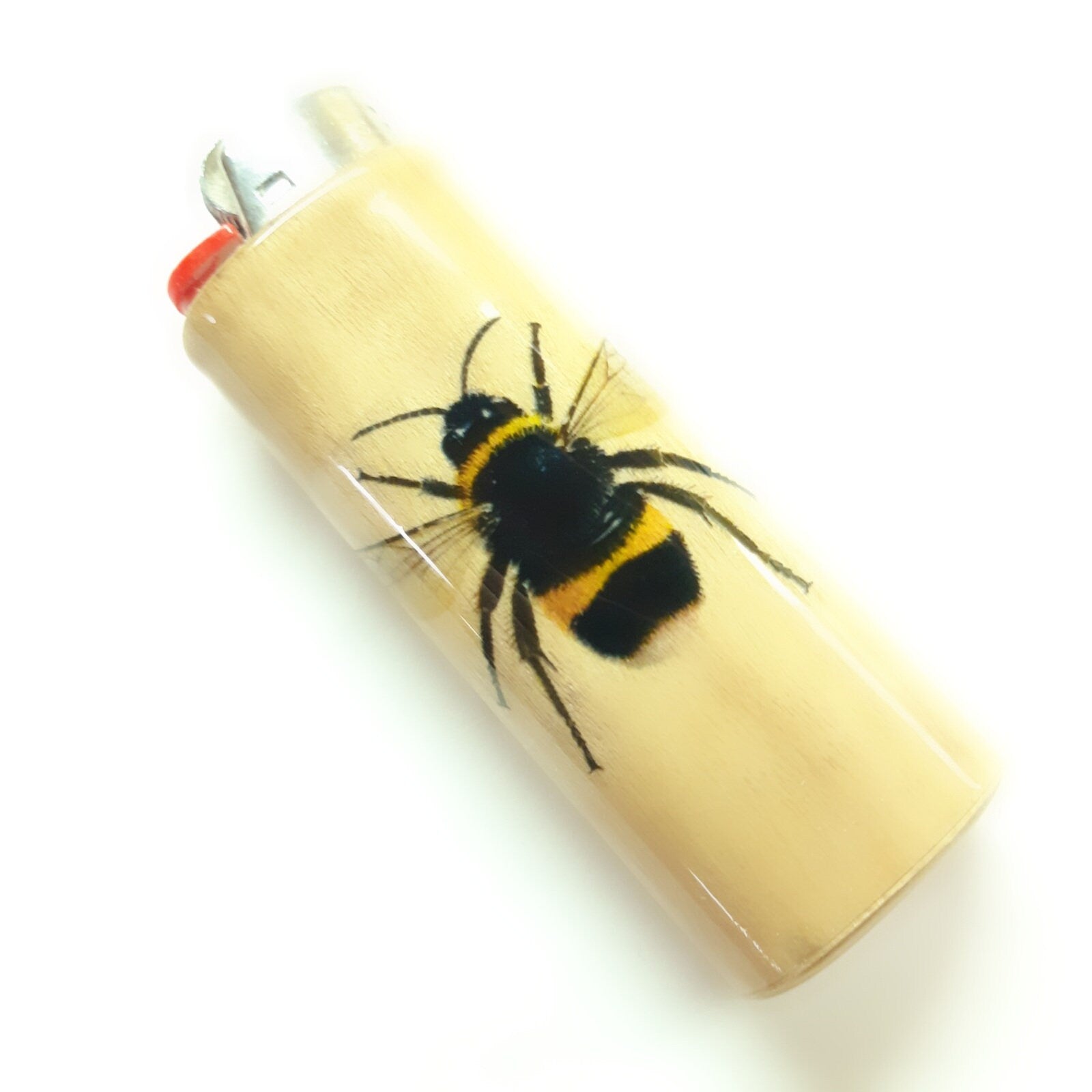 Bumblebee Bee Bombus Fits Bic Lighters Wood Holder Cover Sleeve Case
