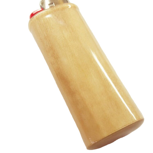 Wooden lighter on a white background