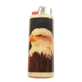 Lighter with a bald eagle design on a white background