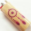 Lighter with a decorative design  dream catcher a white background