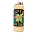 Lighter with 'Good Buds Stick Together' design on a white background