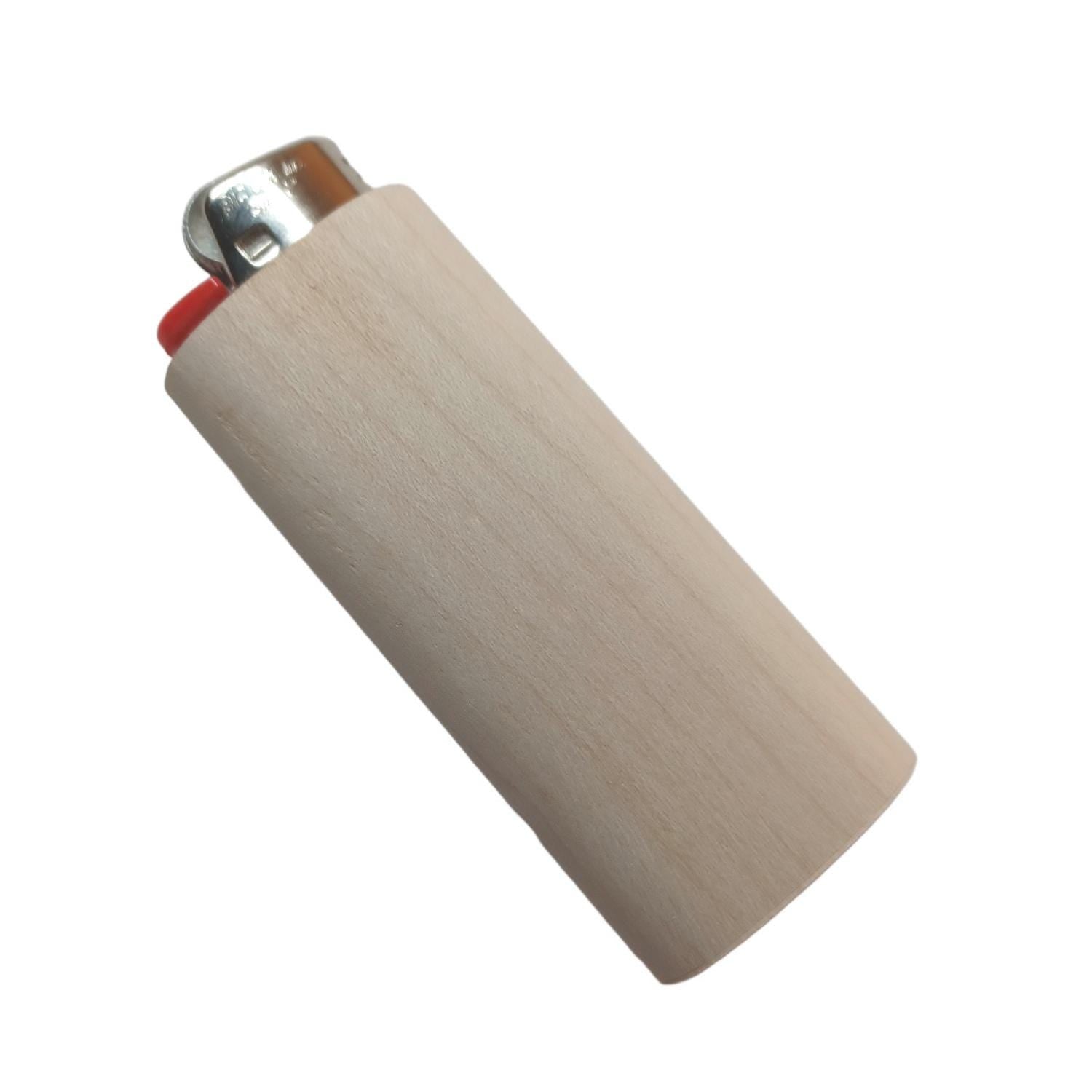 DIY Unfinished Wholesale Bulk Wood Lighter Fits Bic Case Holder Sleeve Cover