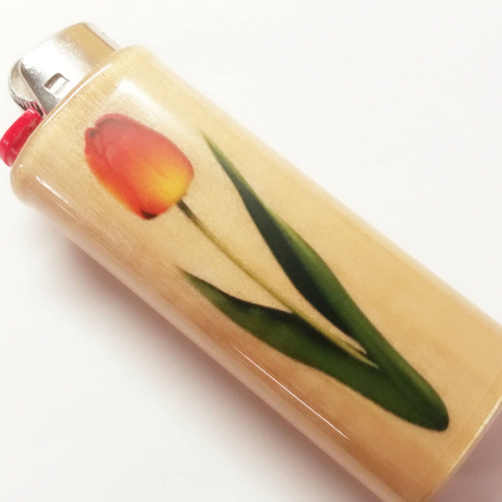 Tulip Flower Fits Bic Lighters Case Holder Sleeve Cover Spring and Summer Vibes