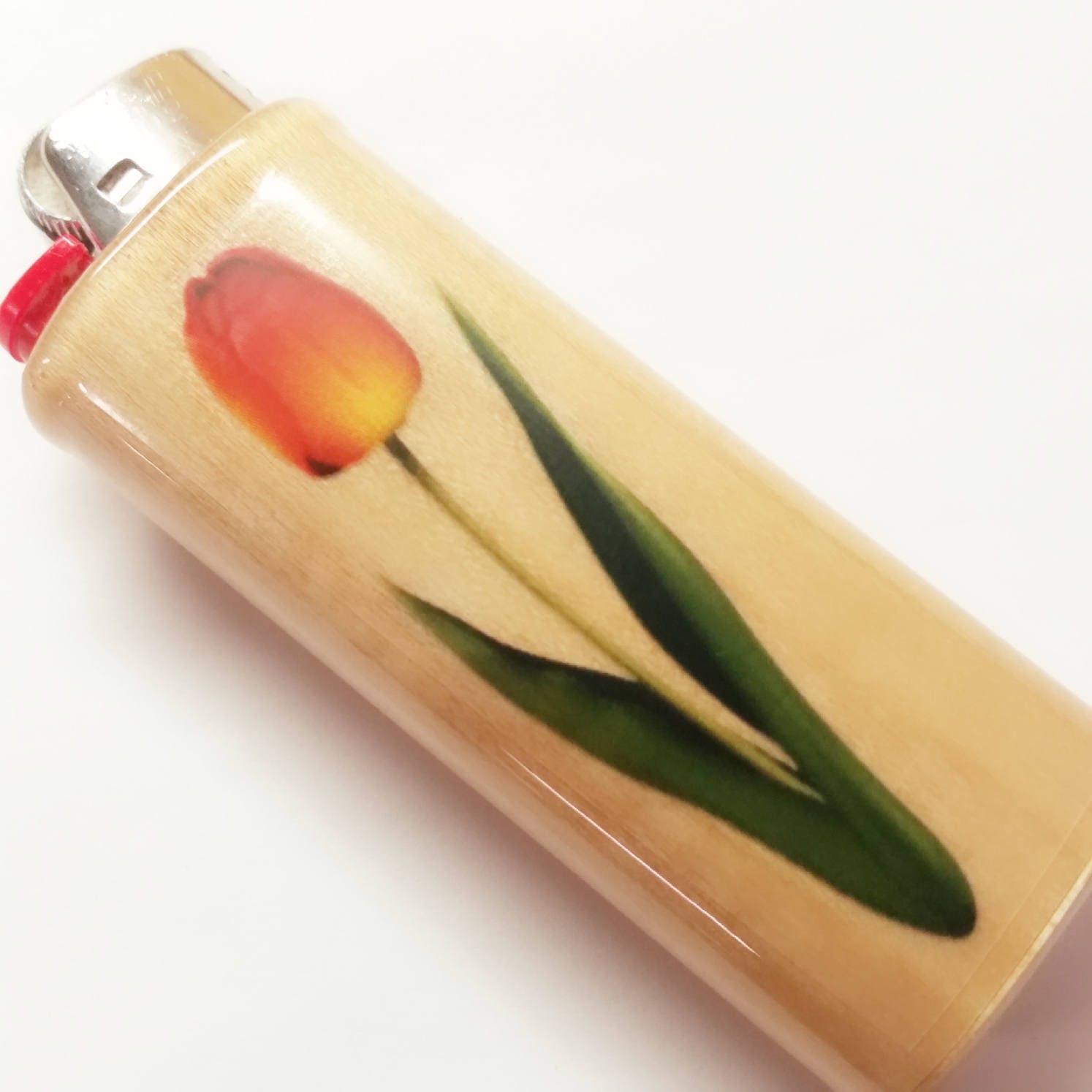 Tulip Flower Fits Bic Lighters Case Holder Sleeve Cover Spring and Summer Vibes