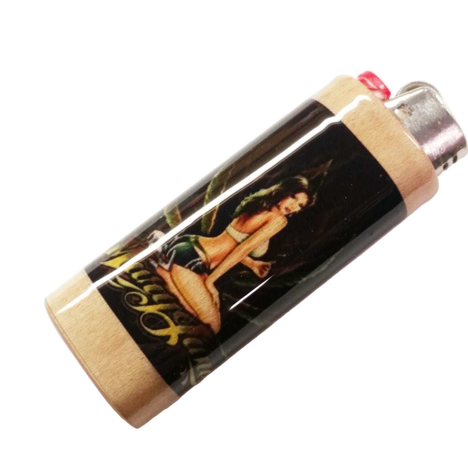 Lighter with a graphic design on a white background