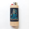 Aquarius Zodiac Sign Astrology  Aquarius The Water Bearer Fits Bic Lighters Wood Holder Cover Sleeve Case