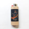 Lighter with Virgo zodiac design on a white background