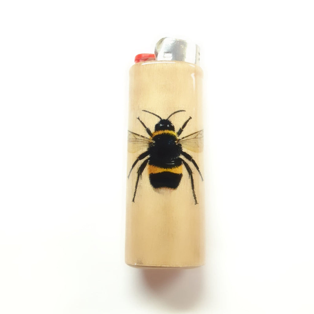Bumblebee Bee Bombus Fits Bic Lighters Wood Holder Cover Sleeve Case