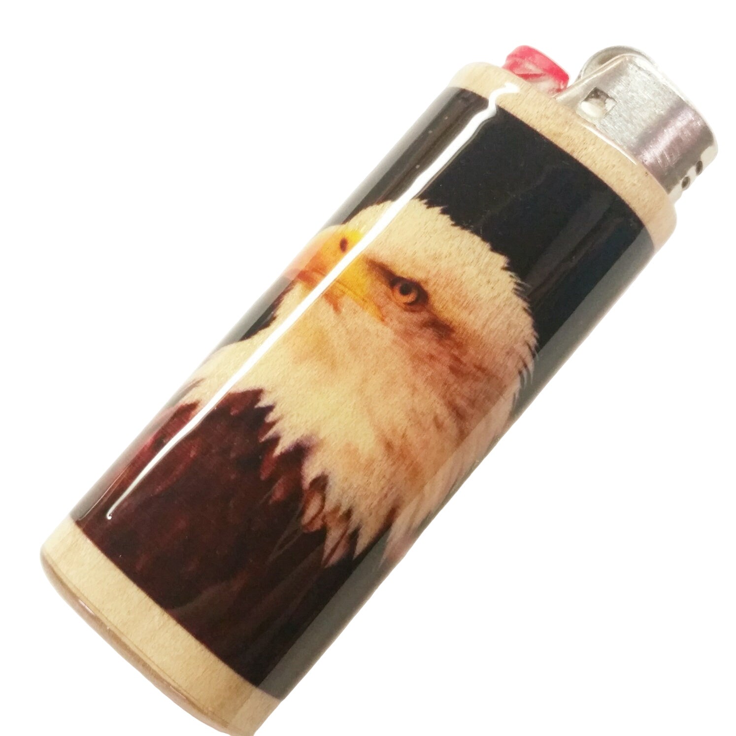 Lighter with an eagle design on a white background