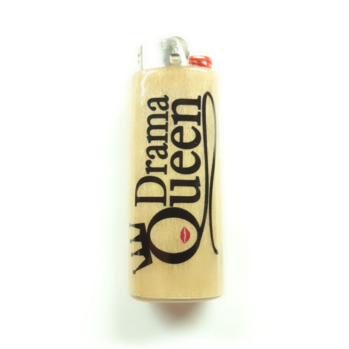 Lighter with 'Drama Queen' text on a white background