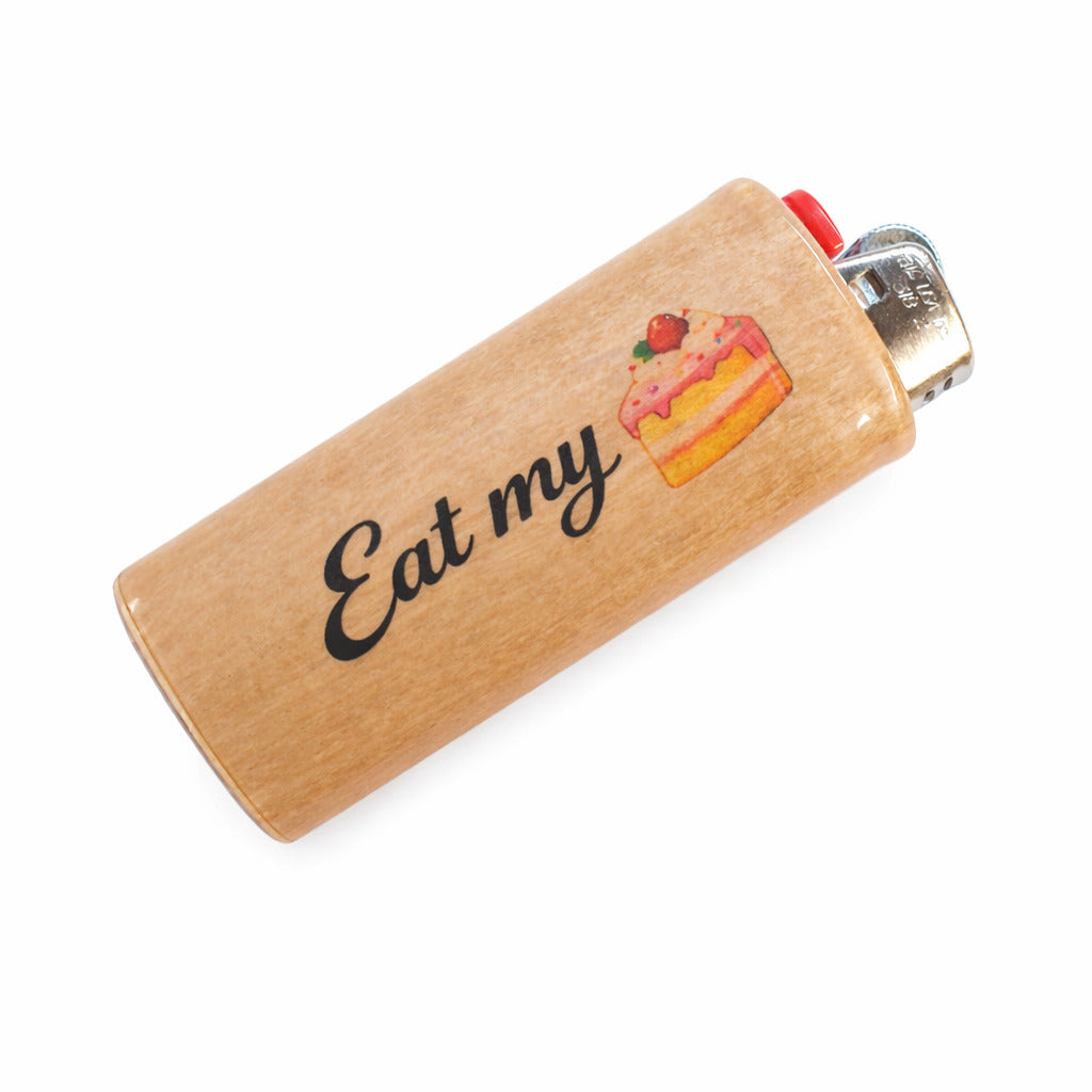 Eat my cake wood lighter holder
