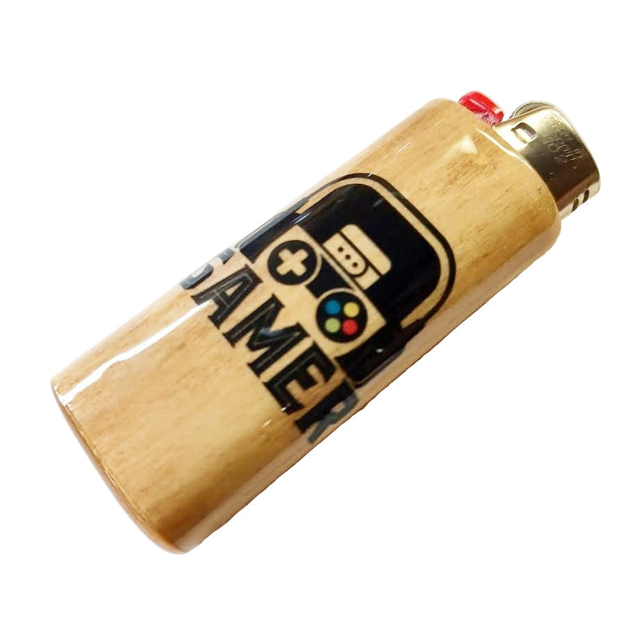 Lighter with 'Gamer' design on a white background