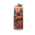 Lighter with a colorful clown design on a white background