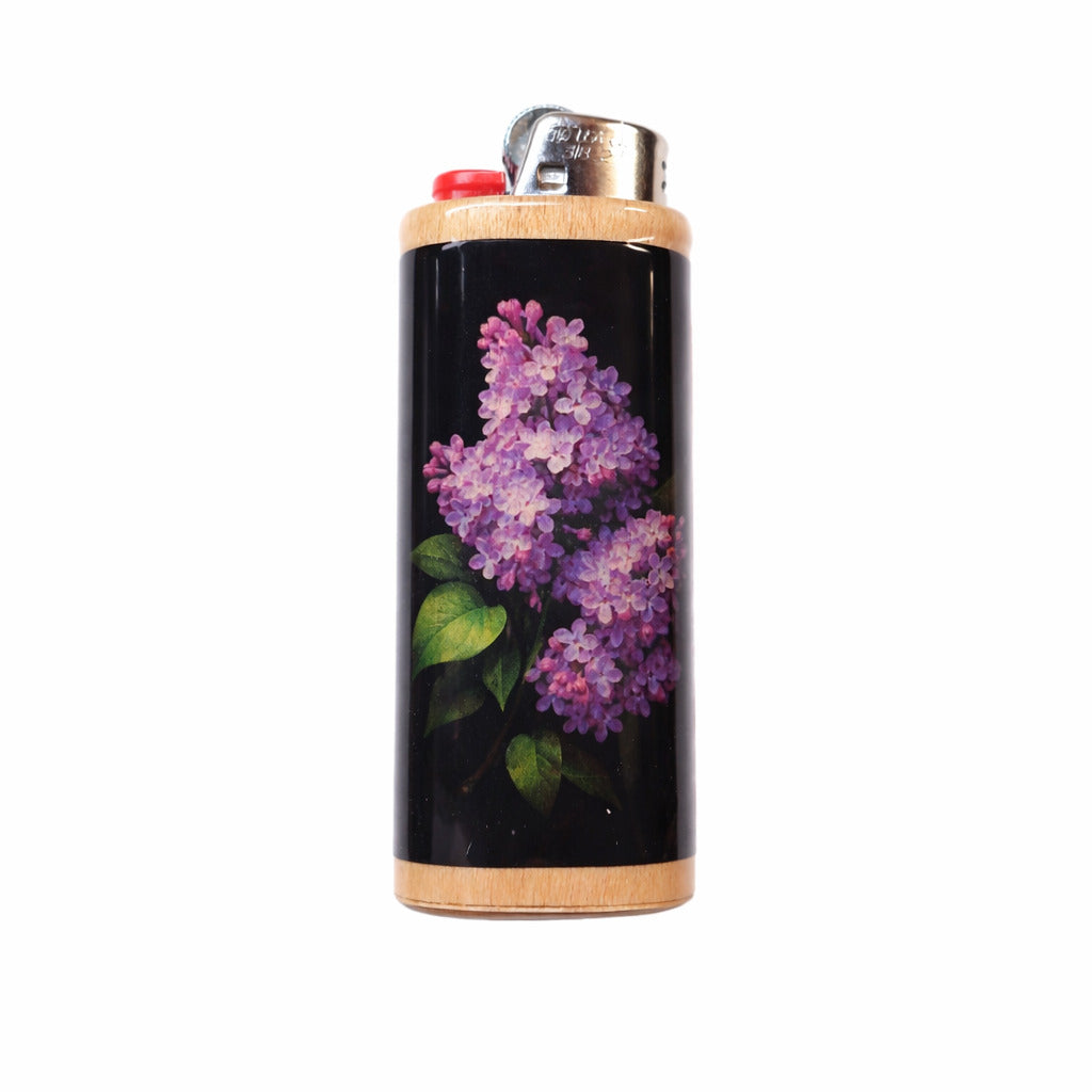 lilac flower lighter case